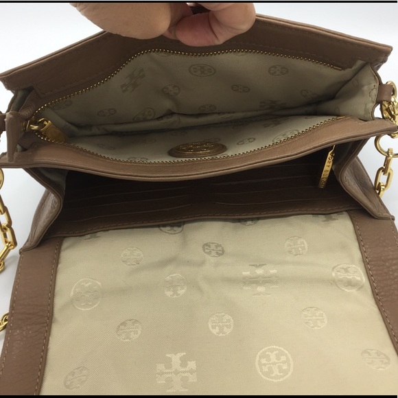 Tory Burch Taupe Leather Convertible Bag - Picture 7 of 16